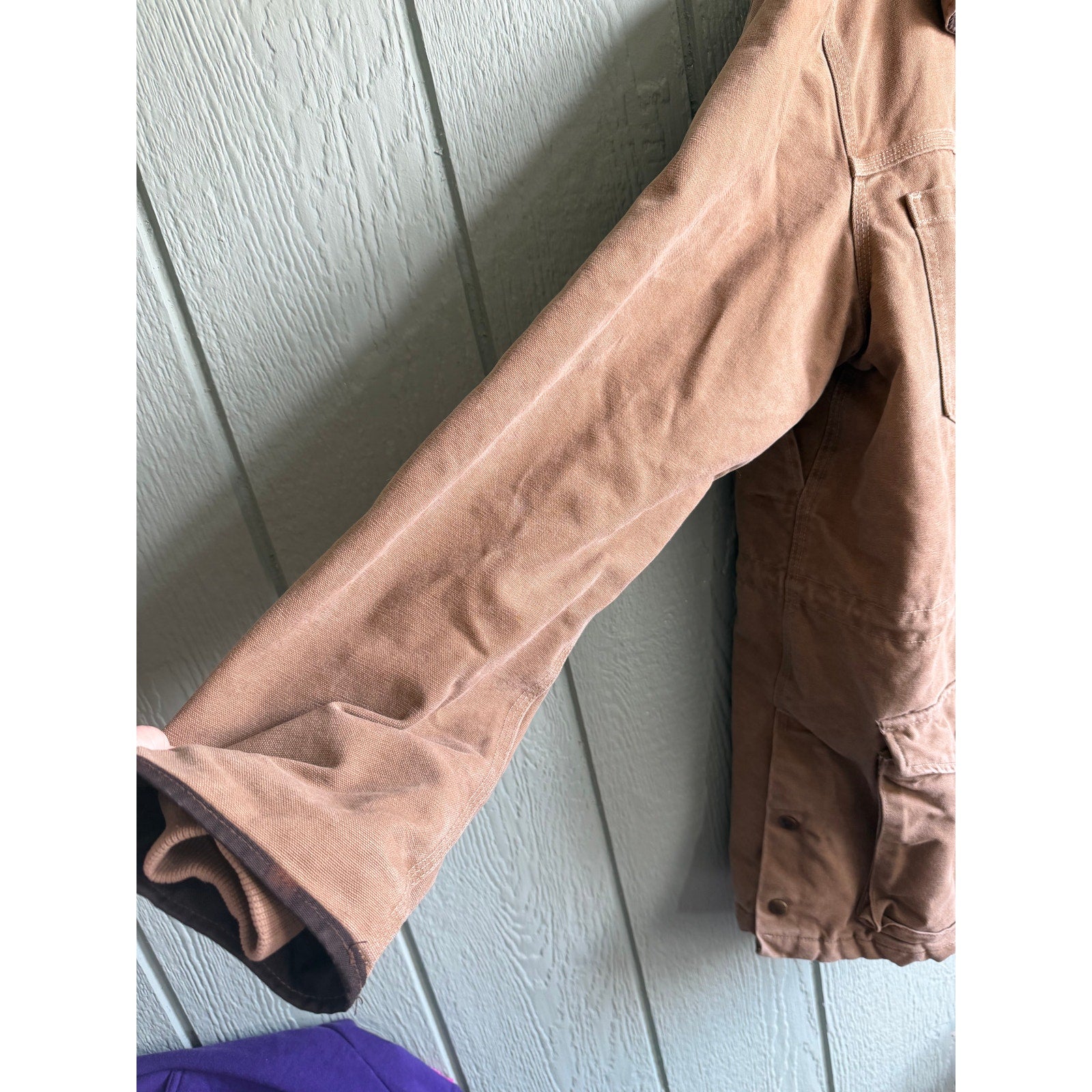 Rare Vintage 90s Carhartt Brown Quilt Lined Canyon Chore Jacket - Mens Large