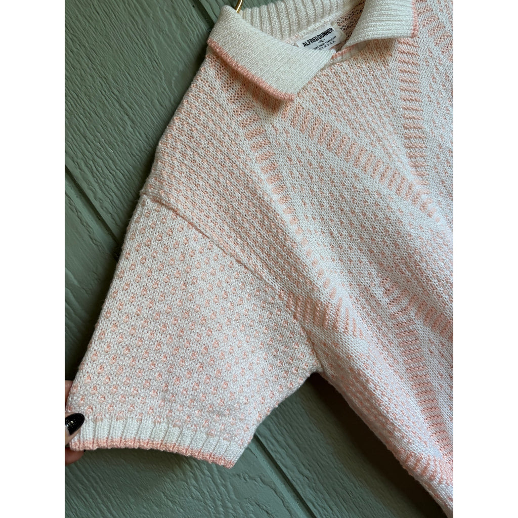 Vintage 90s Alfred Dunner Cottagecore Polo, Pink USA Size XL