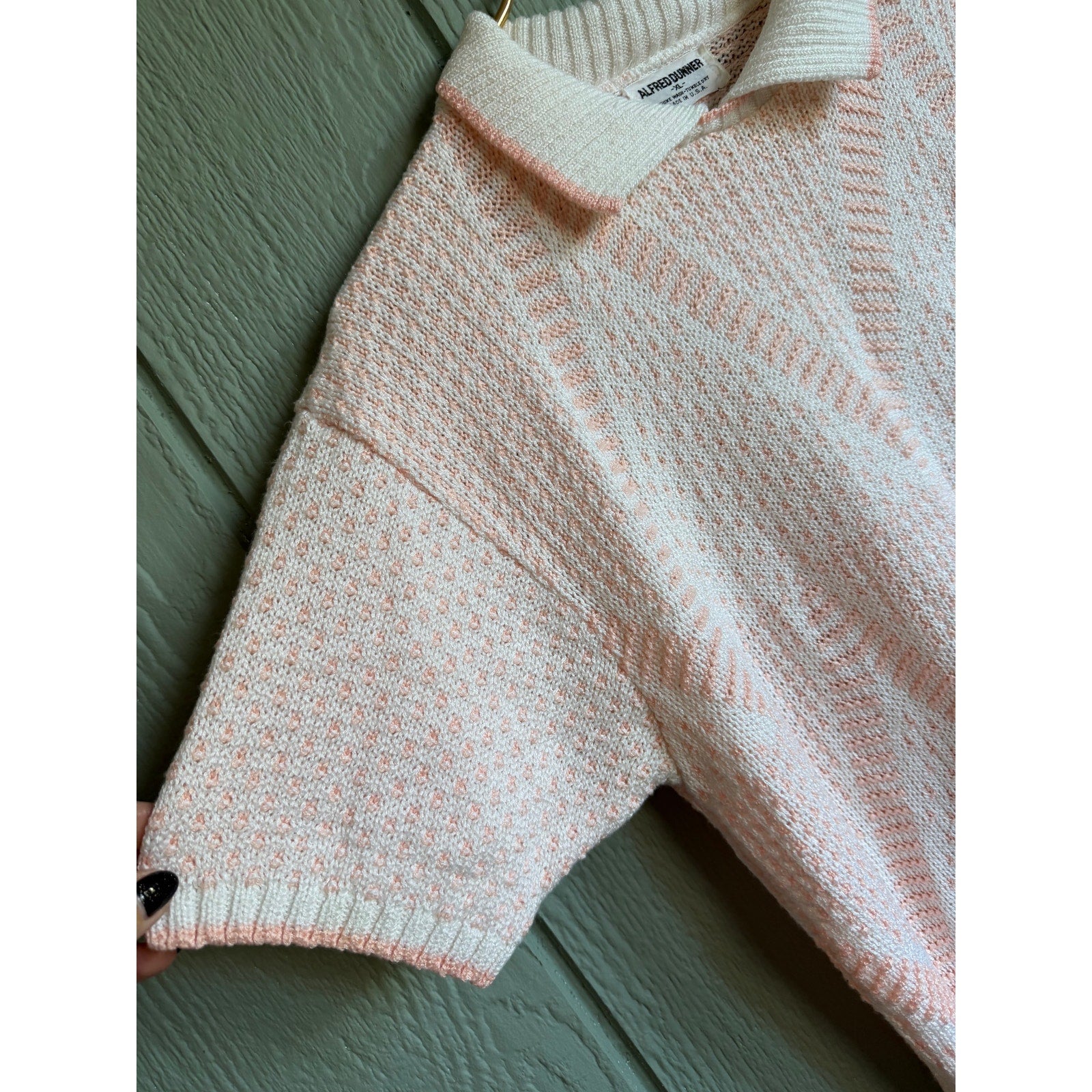Vintage 90s Alfred Dunner Cottagecore Polo, Pink USA Size XL