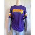 Vintage 90s Reebok NFL Minnesota Vikings Long Sleeve Shirt Purple Gold Size L