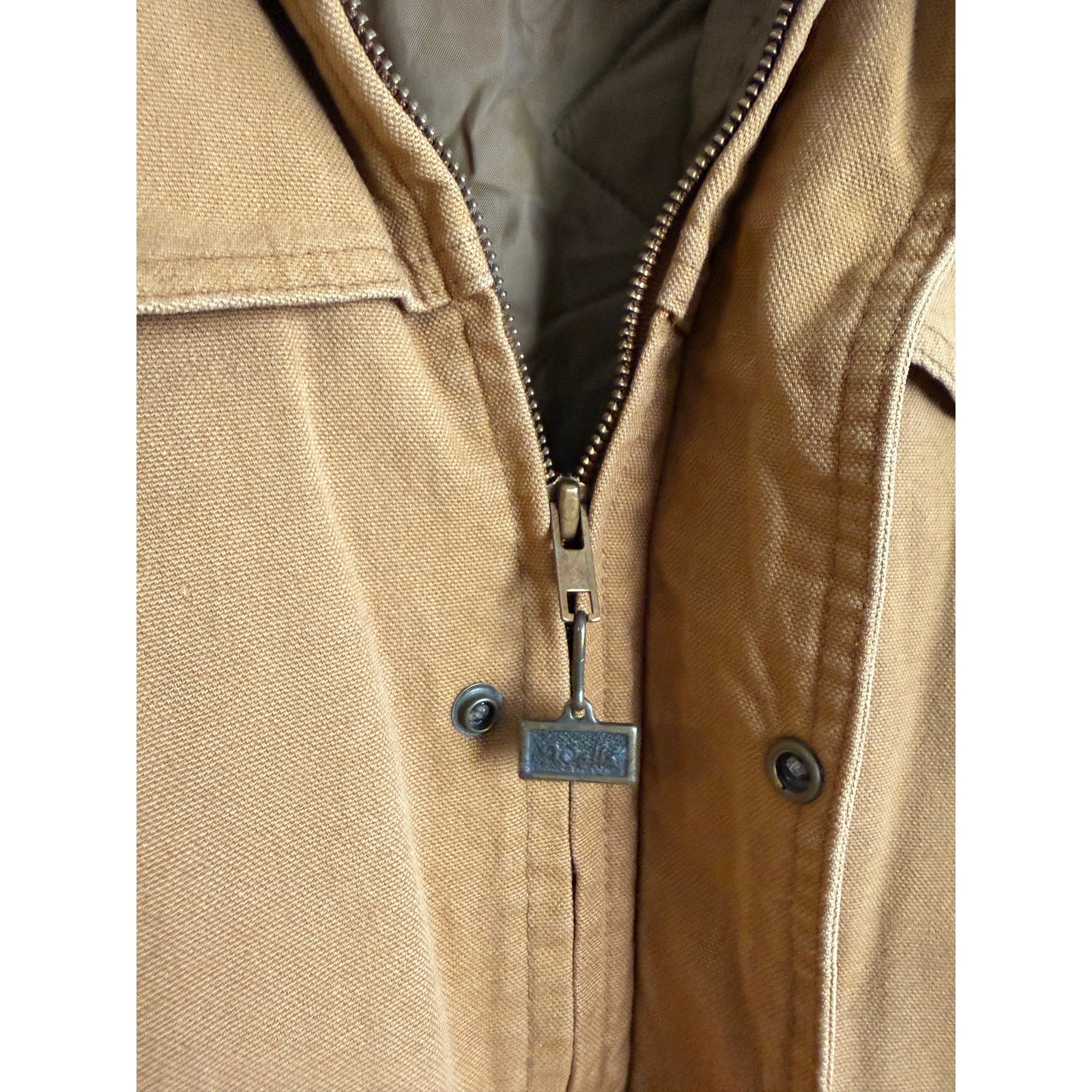 Vintage Walls Western Wear Insulated Duck Canvas Work Jacket | Tan | XL USA Made