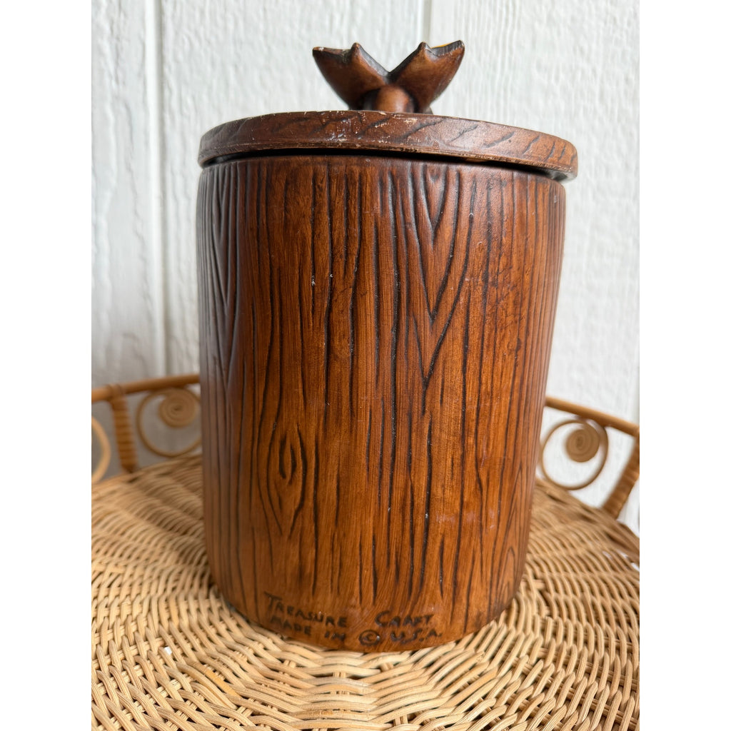 Vintage Mid-century Modern Boho "Treasure Craft" Butterfly Set Of 3 Canisters!