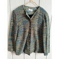 Vintage Alfred Dunner Woman 16W Textured Knit Button Front Jacket Cardigan USA