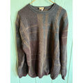 Vintage Italian Wool Blend Plaid Sweater, Lenor Romano LG