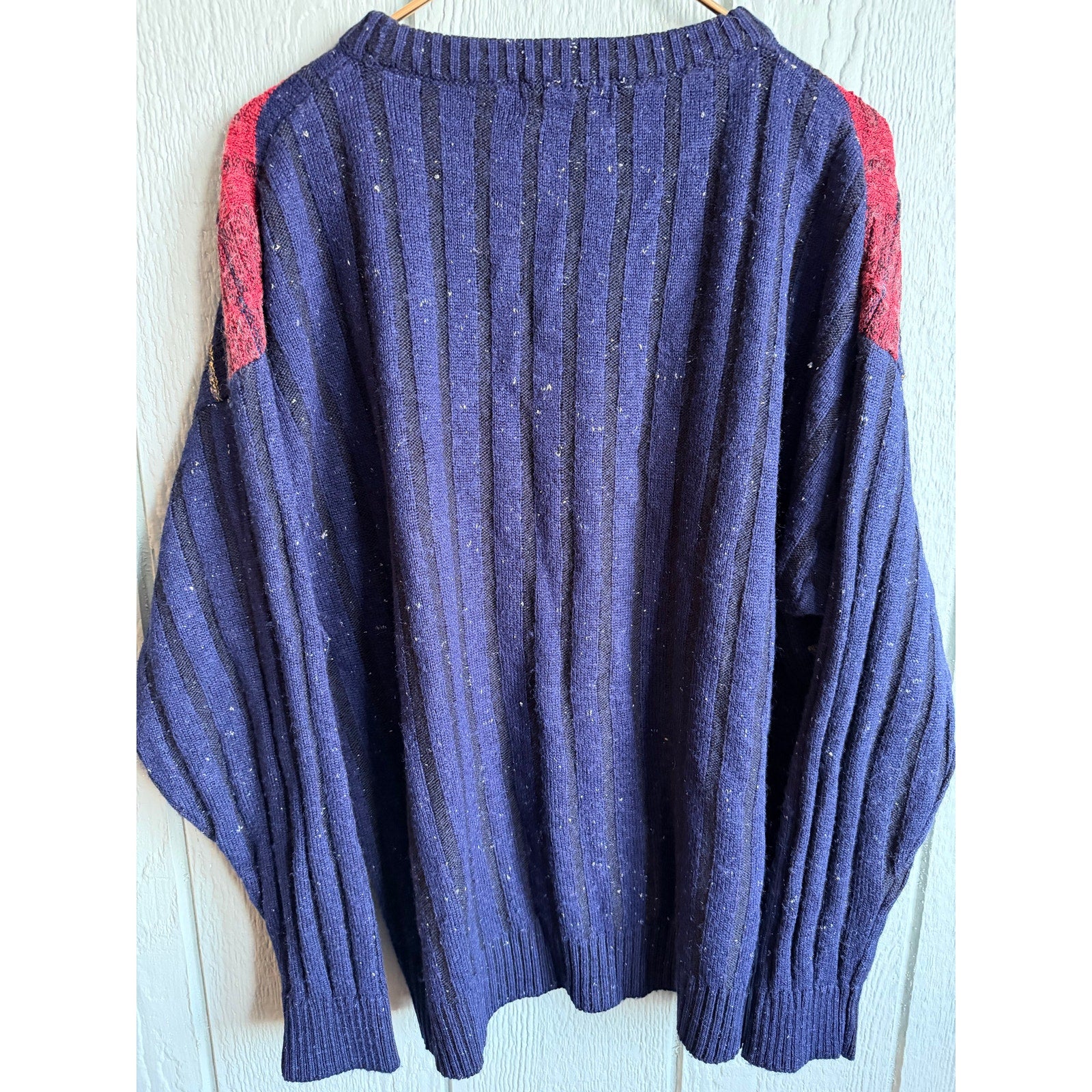 Vintage 90s Textured Stripe Knit Sweater – Globe Trotter, LG