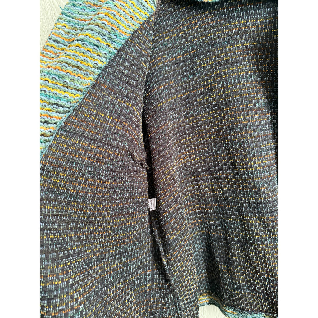 Vintage Alfred Dunner Woman 16W Textured Knit Button Front Jacket Cardigan USA