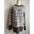 Vintage Cabin Creek Petite Sweater Large Petite Made USA Nordic Folk Heart Knit
