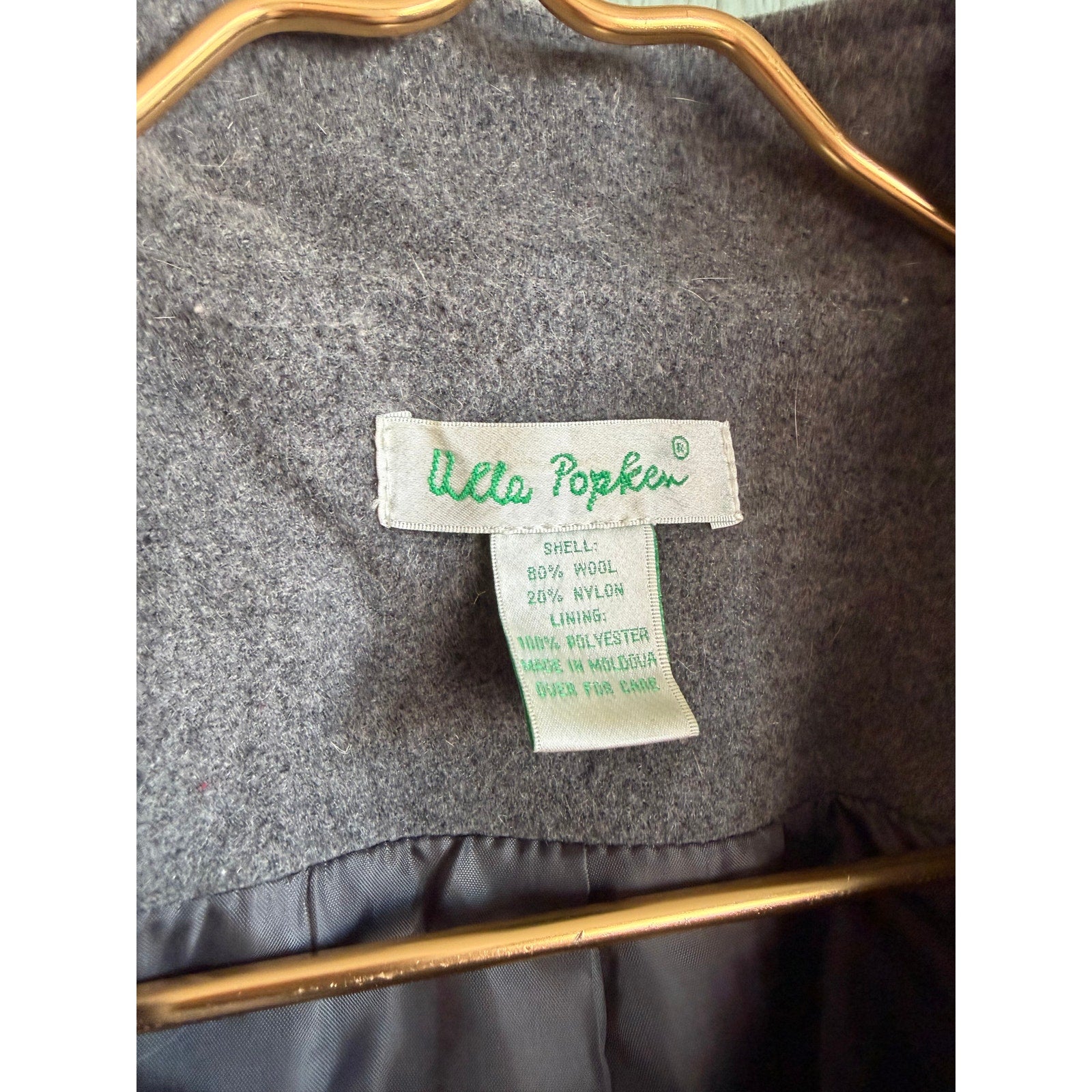 Vintage Ulla Popken Wool Coat, Size 28/30