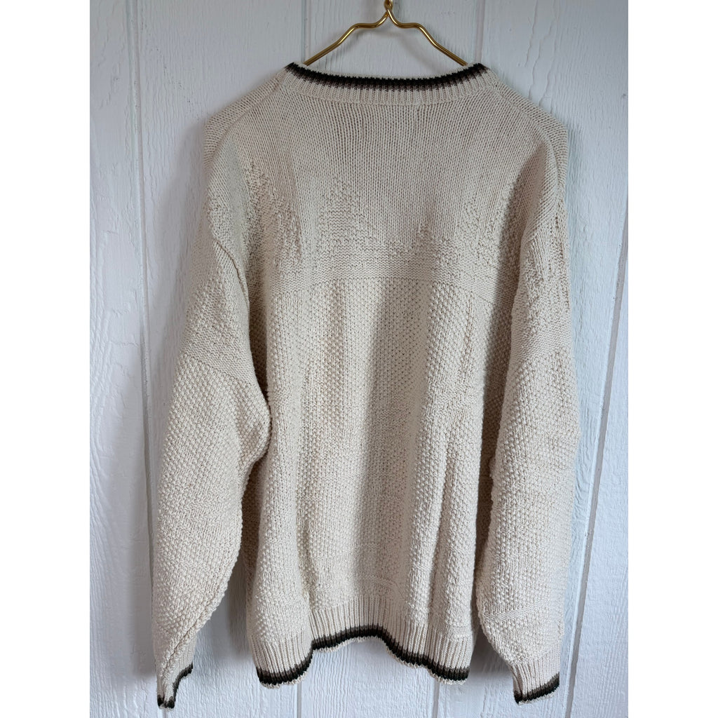 NWT Vintage Shenandoah Sweater Large Largemouth Bass Knit Crewneck Cotton USA