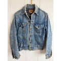 Vintage Levi's 70605 Blanket Lined Denim Trucker Jacket Made USA Distressed
