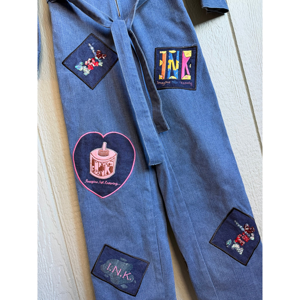 90s Y2K Russian Vintage Denim Jumpsuit by I.N.K. Imagine Not Knowing, Small