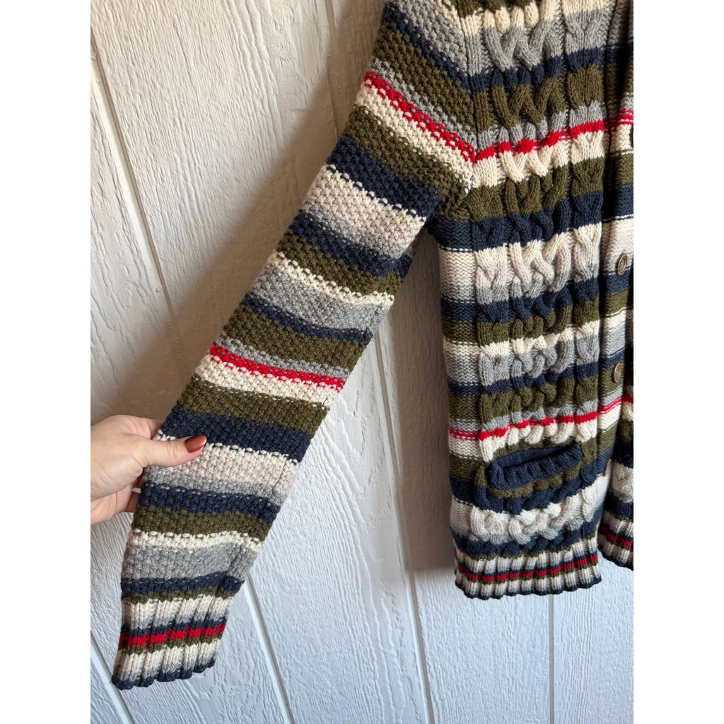 Vintage Lands End Lambswool Knit Button Cardigan, Medium