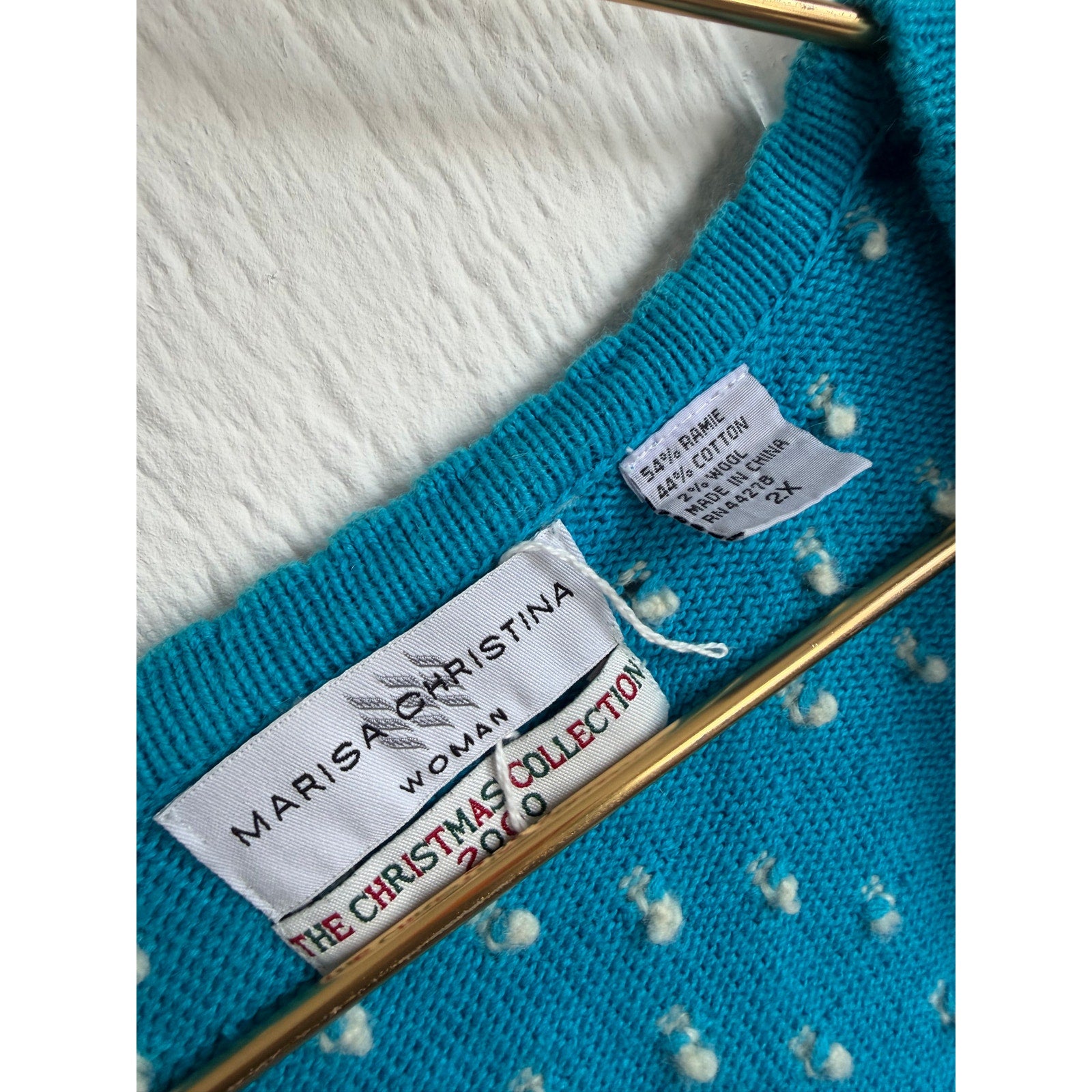 Vintage 90s Marisa Christina Snowman Sweater Vest Christmas Holiday Knit 2X