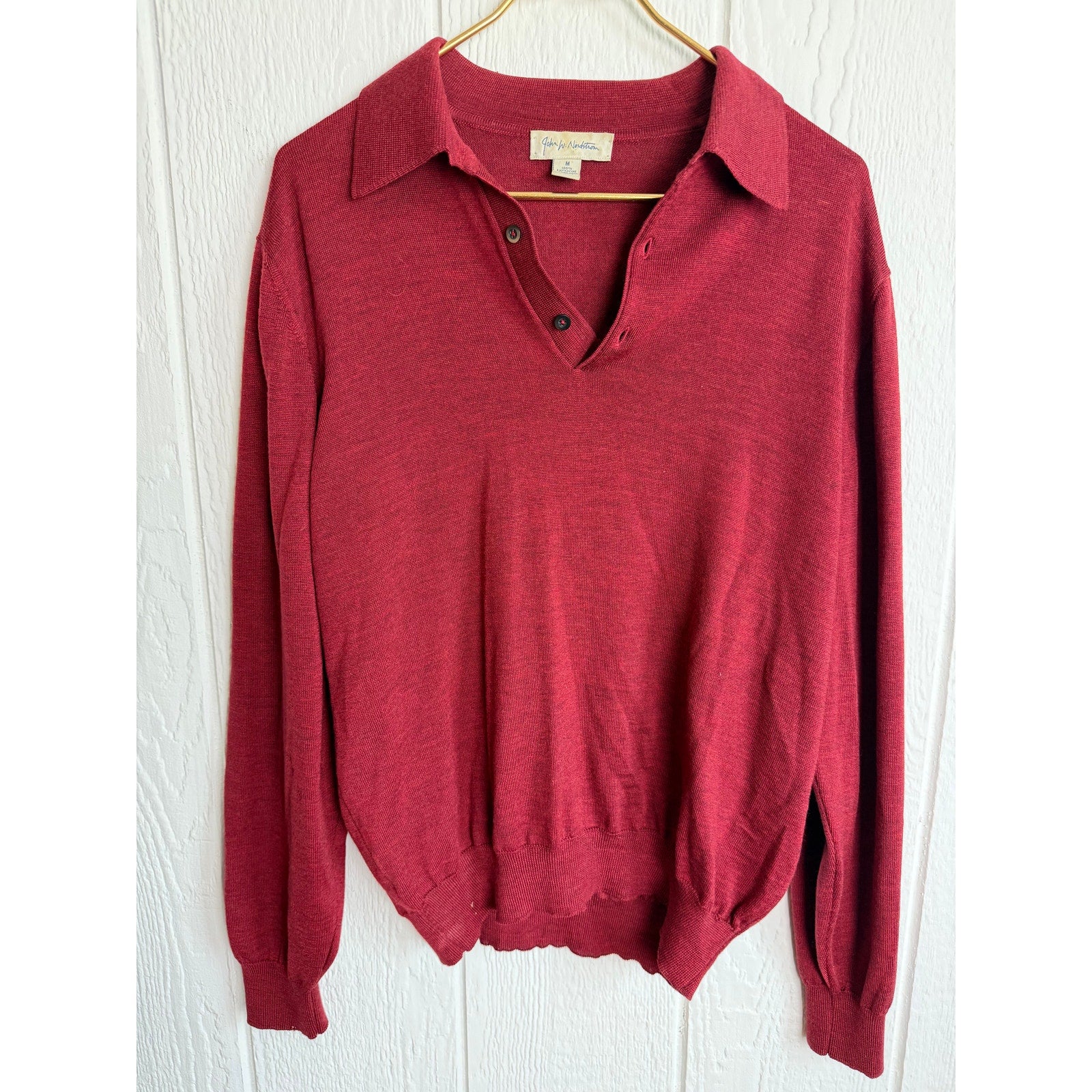 John W Nordstrom Extra Fine Merino Wool Sweater, Medium Italy
