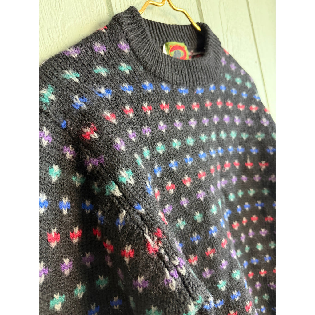 Vintage Boston Traders 100% Pure Wool Sweater | Colorful Knit | Unisex
