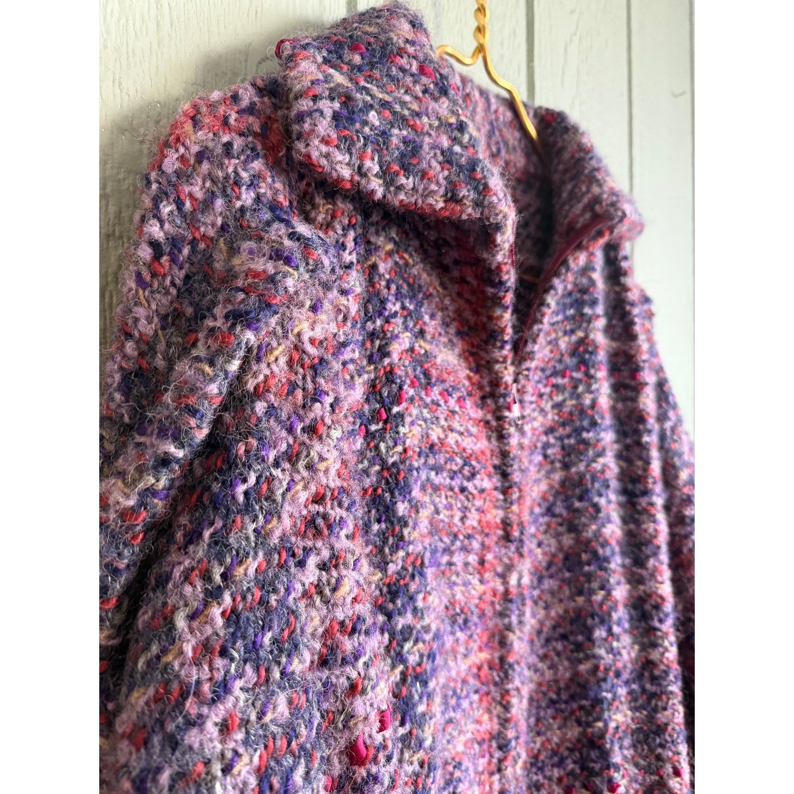 Vintage Tapestries Ireland Zip-Off Sleeve Wool Knit Jacket Sweater Ireland