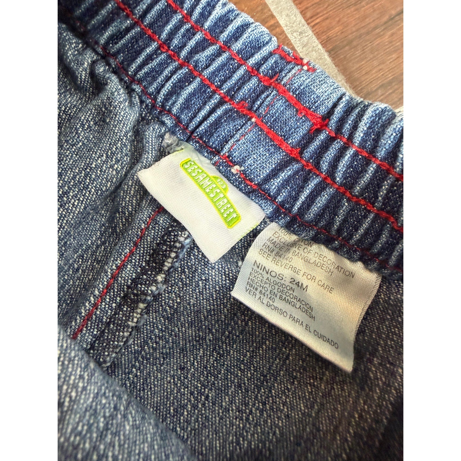 Vintage Sesame Street Elmo Denim Jeans 24 Months Y2K
