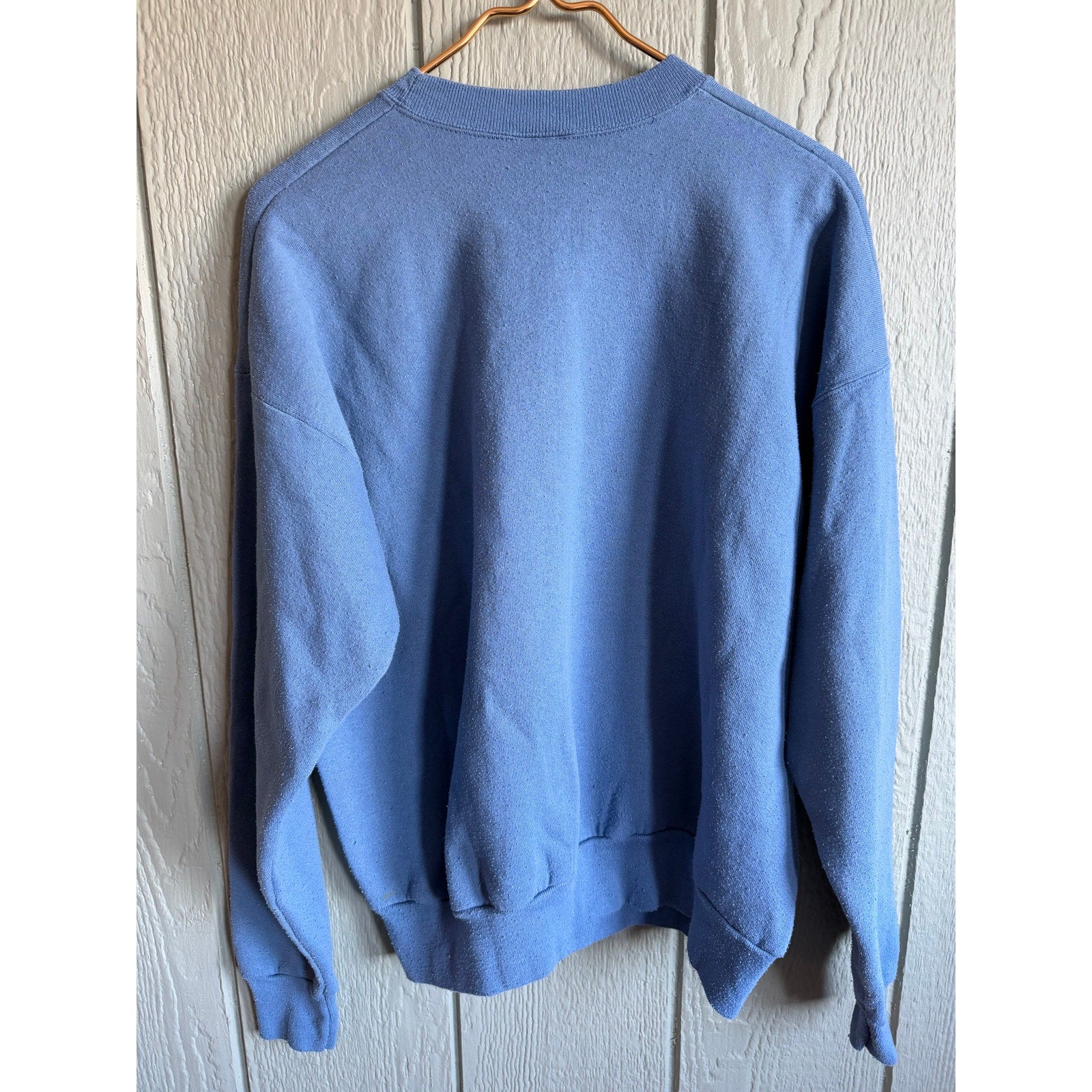 Vintage Wisconsin Country Sweatshirt Hanes XL Blue 90s Folk Art Birds Hearts