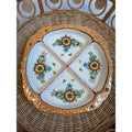 Vintage Made in Japan Hand Painted Divided Relish Dish Floral Appetizer Tray