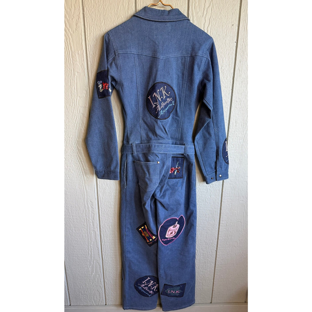 90s Y2K Russian Vintage Denim Jumpsuit by I.N.K. Imagine Not Knowing, Small