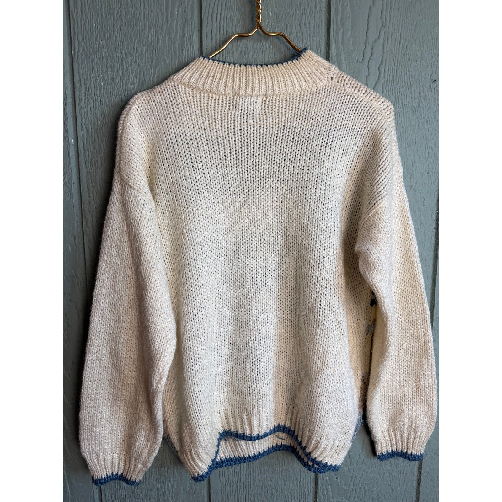 Vintage Chunky Knit Sweater | Abstract Fair Isle | 90s Grunge Cozy, Small