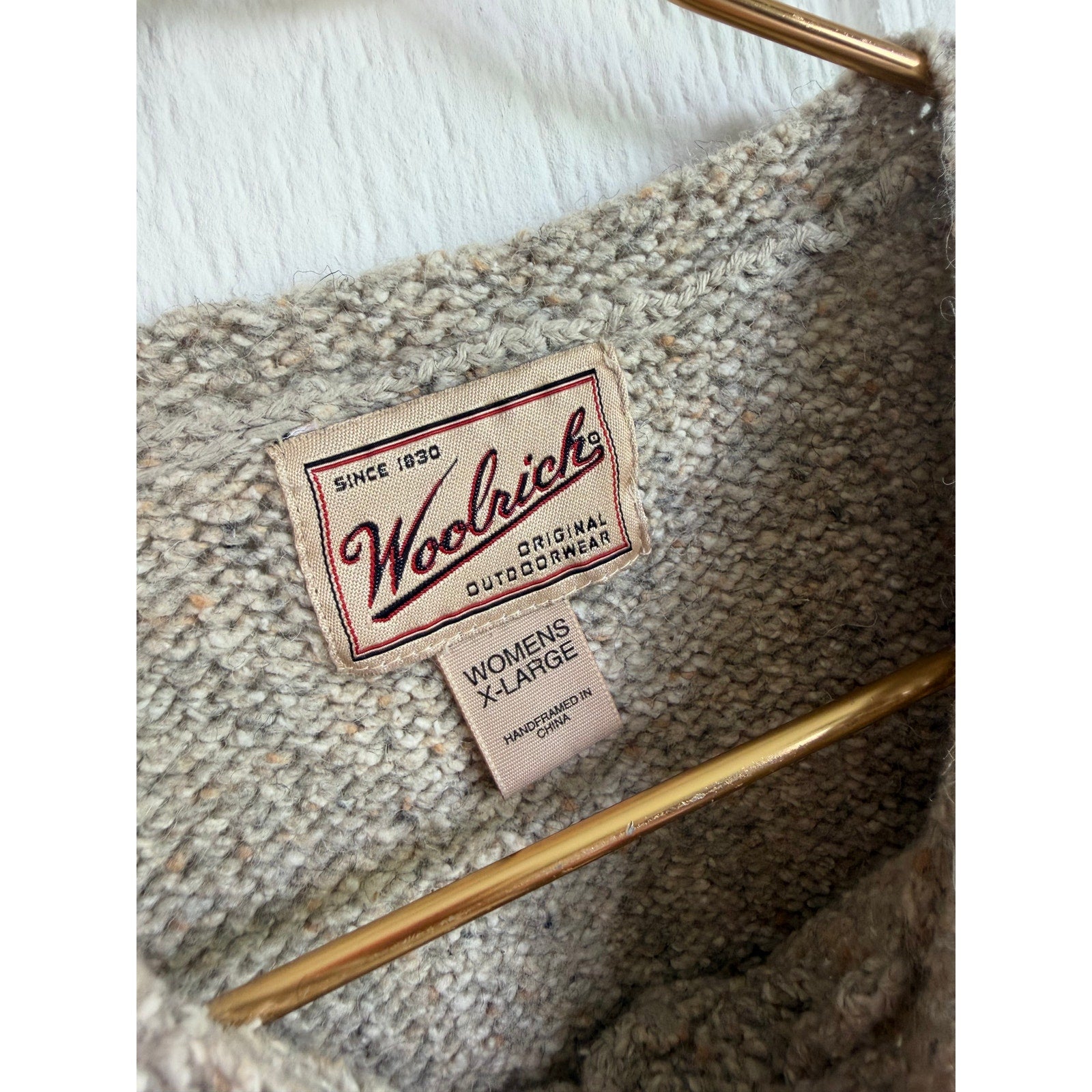 Vintage Woolrich Women's Wool Blend Toggle Sweater Nordic Pullover, XL