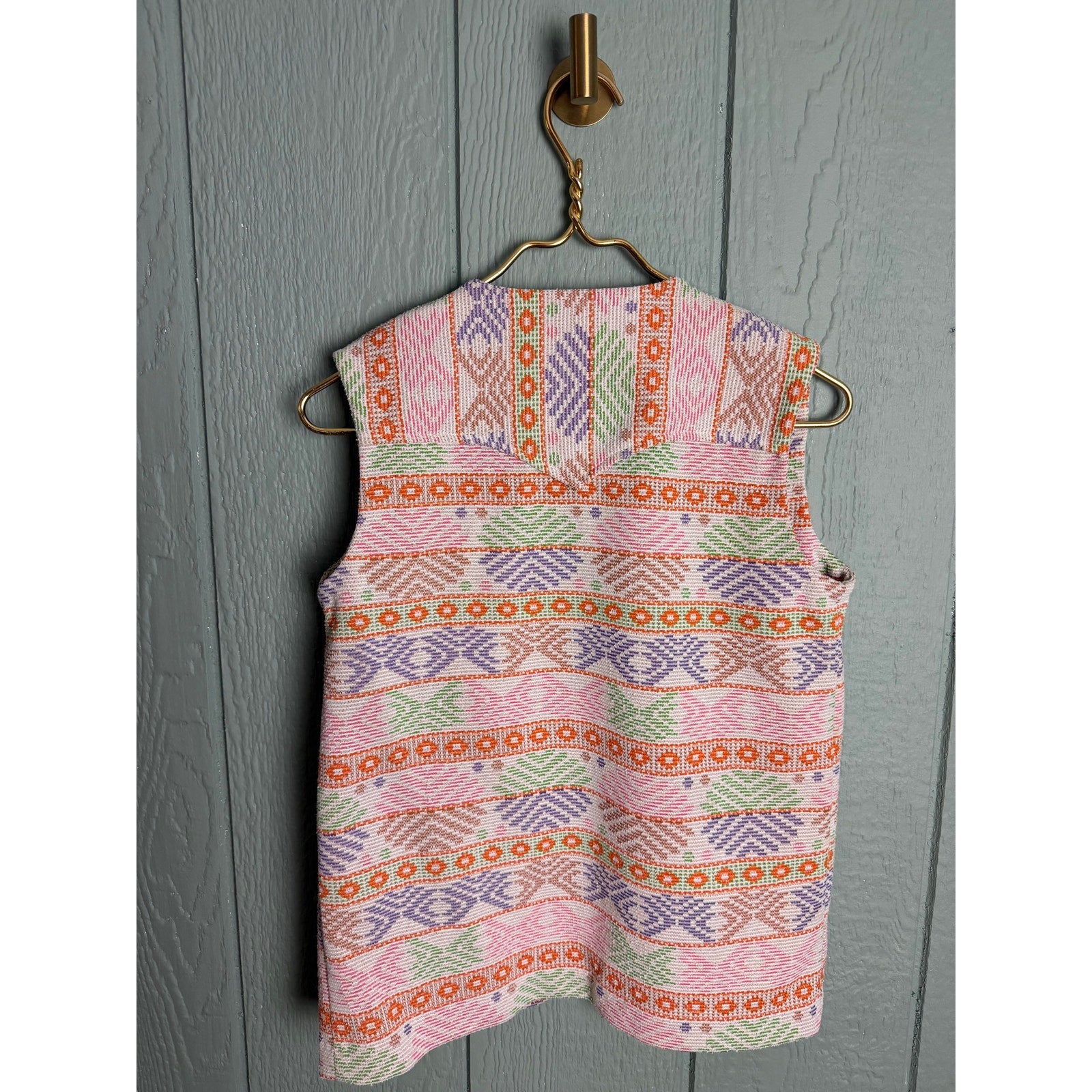 Vintage 90s Aztec Western Boho Vest Prior Westerns Denver