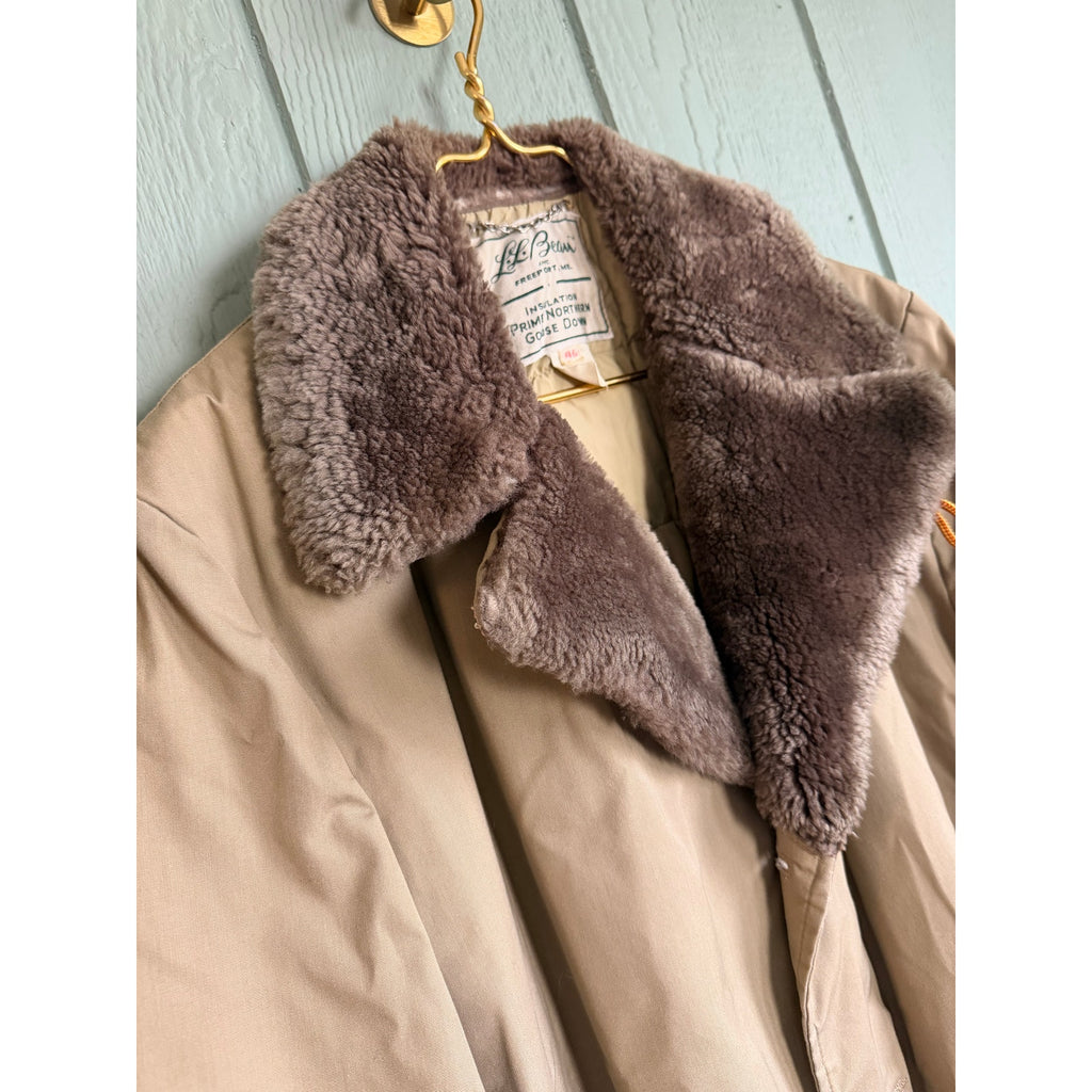 Vintage L.L. Bean Goose Down Parka Coat Jacket Made in USA Mens 46 Quilted