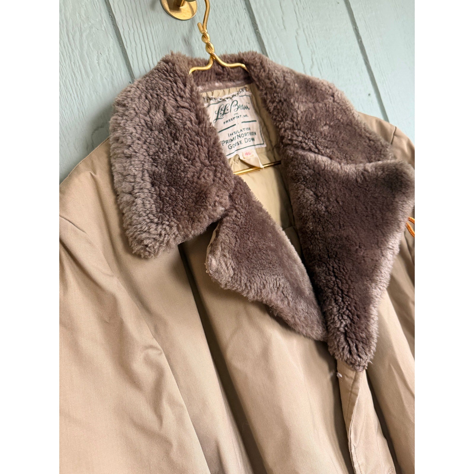 Vintage L.L. Bean Goose Down Parka Coat Jacket Made in USA Mens 46 Quilted