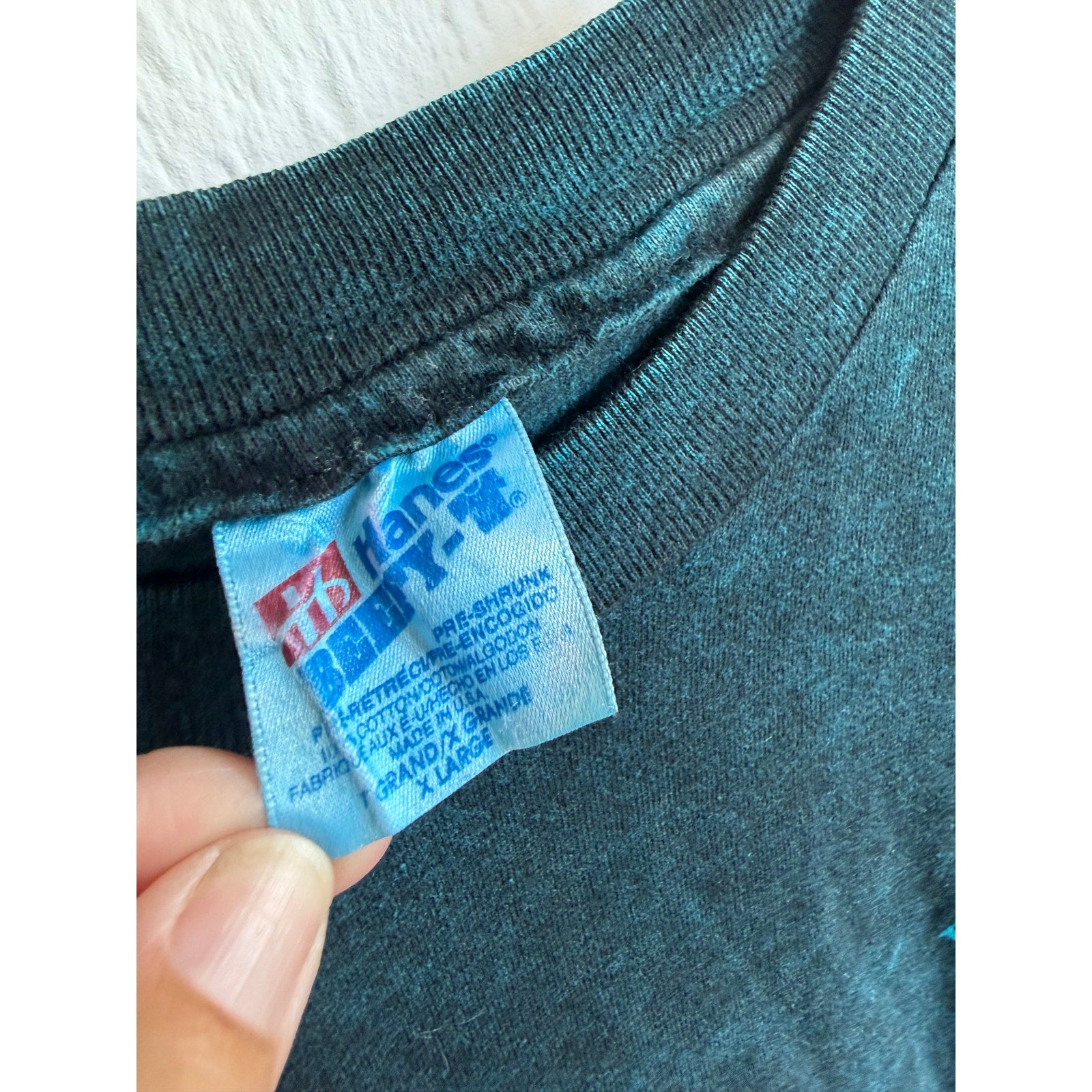 Vintage 90s Rochester New York Sailboat Graphic T Shirt Acid Wash Hanes XL