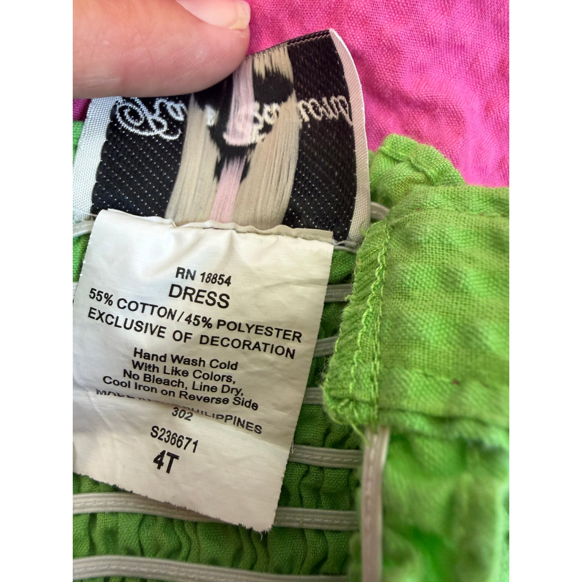 Vintage Rare Editions Girls 4T Watermelon Dress Pink Smocked Summer Sundress
