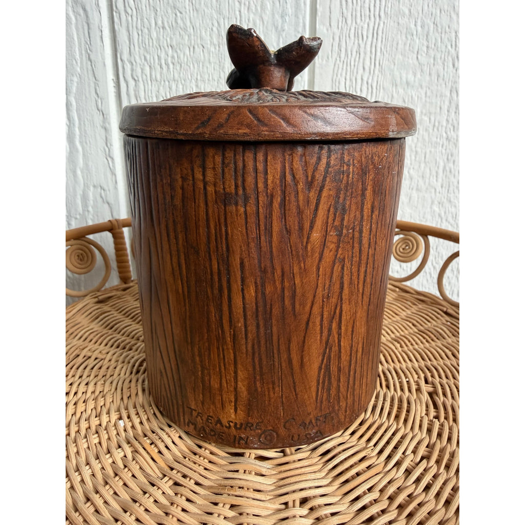 Vintage Mid-century Modern Boho "Treasure Craft" Butterfly Set Of 3 Canisters!