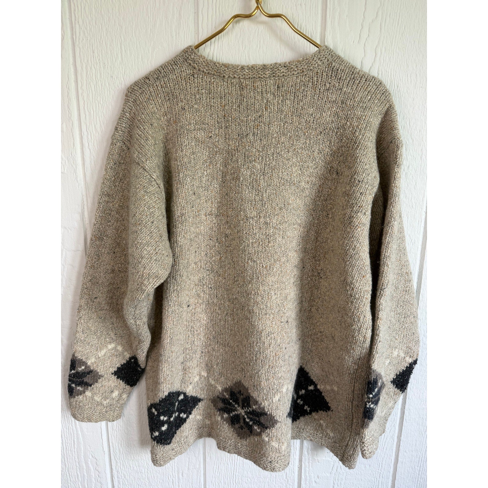 Vintage Woolrich Women's Wool Blend Toggle Sweater Nordic Pullover, XL