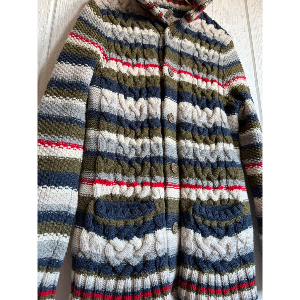 Vintage Lands End Lambswool Knit Button Cardigan, Medium