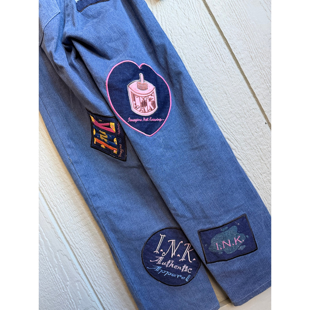 90s Y2K Russian Vintage Denim Jumpsuit by I.N.K. Imagine Not Knowing, Small