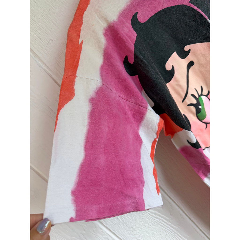 Vintage 1989 Betty Boop Oversized Single Stitch Tee Tie Dye Large