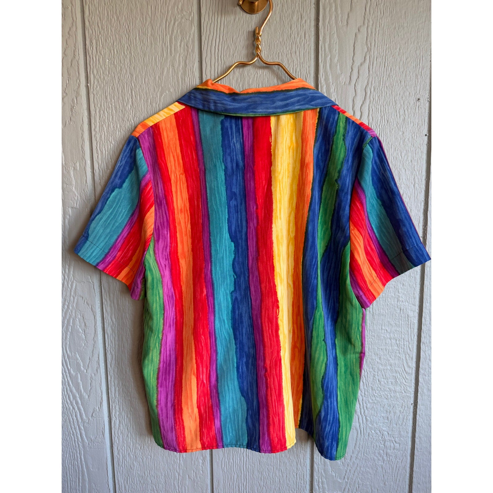 Vintage 90s Michele Michele Striped Button Down, Large