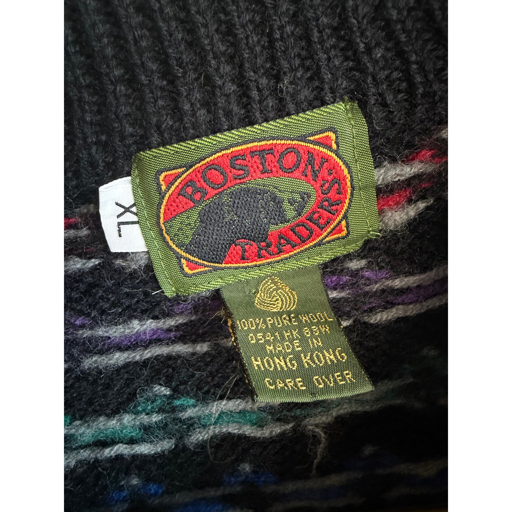 Vintage Boston Traders 100% Pure Wool Sweater | Colorful Knit | Unisex