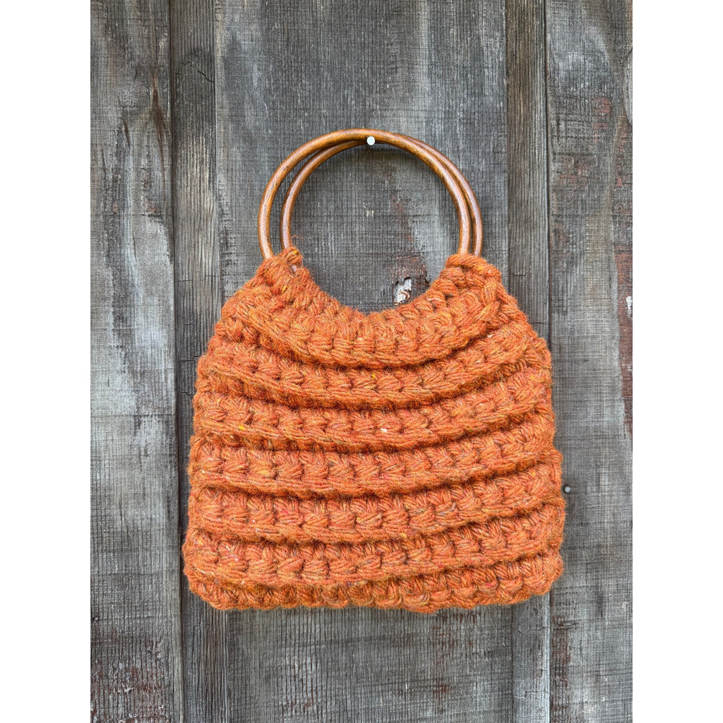 Vintage 70s Crochet Handmade Handbag