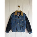 90s Breaker Jeans Denim Jacket Mens M Plaid Corduroy Barn Chore Quilted