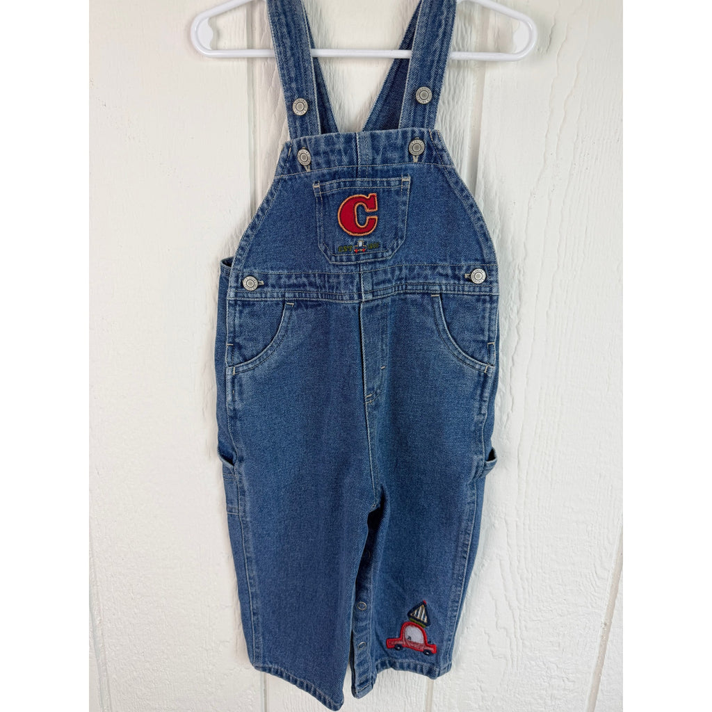 Vintage Carters Jean Overalls 18-24 Months Little Truck Logo