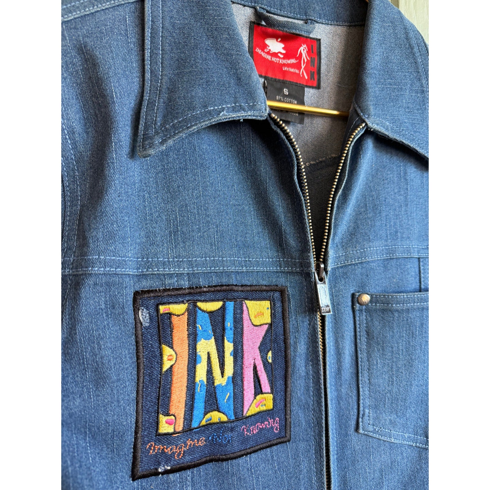 90s Y2K Russian Vintage Denim Jumpsuit by I.N.K. Imagine Not Knowing, Small
