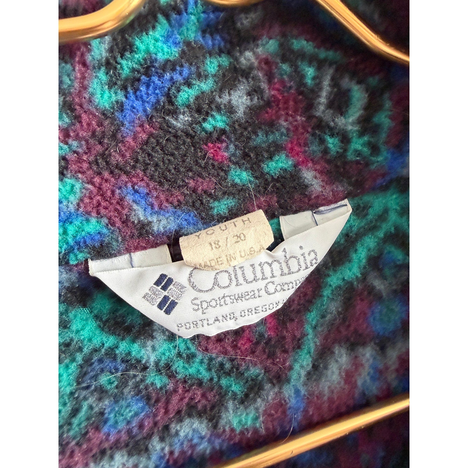 Vintage Columbia Fleece Pullover Youth 18/20 (Women’s S/M Fit) Made in USA 90s