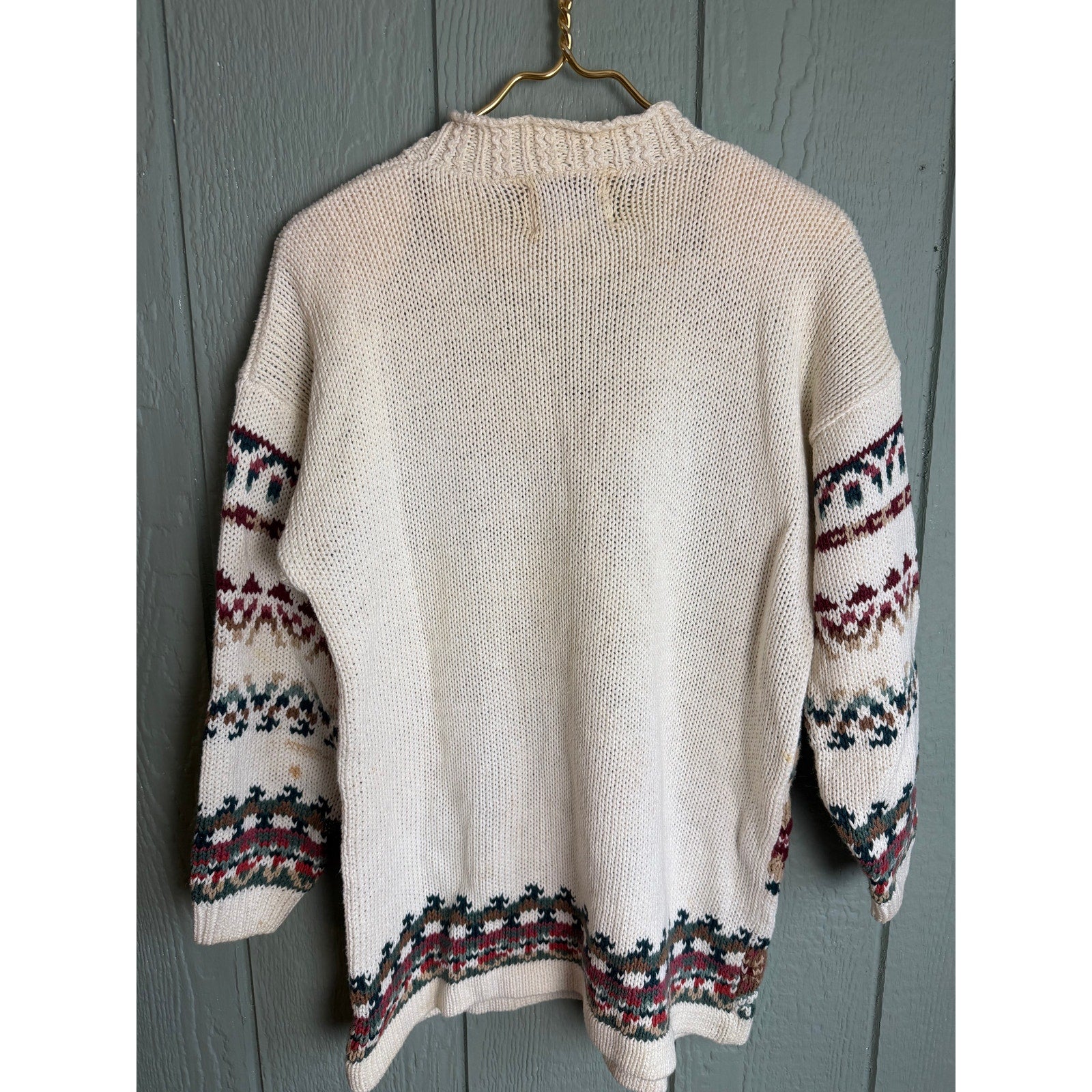 Vintage 90s Heirloom Collectibles Knit Sweater | Chunky Oversized Knit | Size M