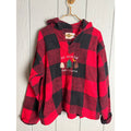 Vintage Earth Ragz Buffalo Plaid Hoodie Pullover Up North Minnesota Medium Y2K
