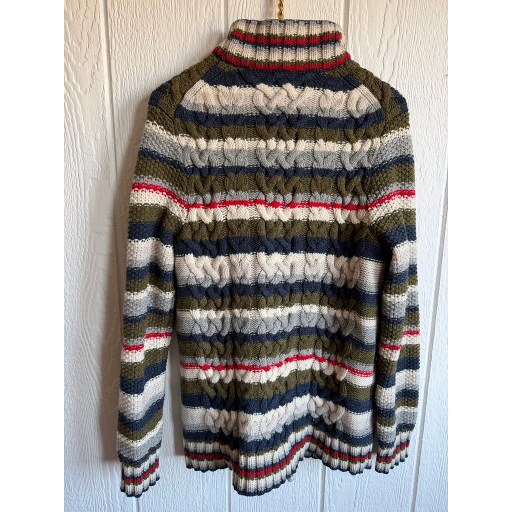 Vintage Lands End Lambswool Knit Button Cardigan, Medium