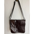 Vintage Longchamp Brown Leather Messenger Bag Crossbody Laptop Satchel France