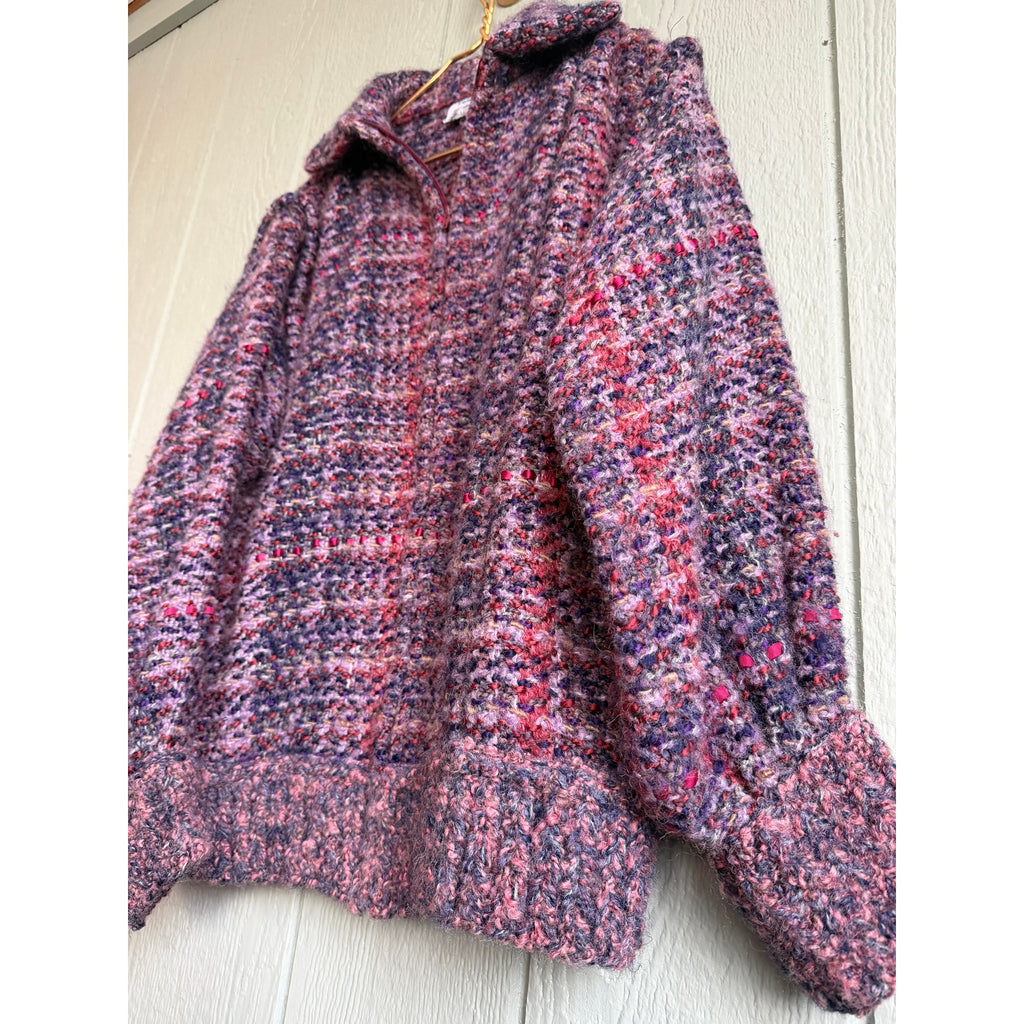 Vintage Tapestries Ireland Zip-Off Sleeve Wool Knit Jacket Sweater Ireland