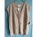 NWT Vintage 1992 Susan Bristol Beaded Floral Knit Vest Embroidered Cottagecore