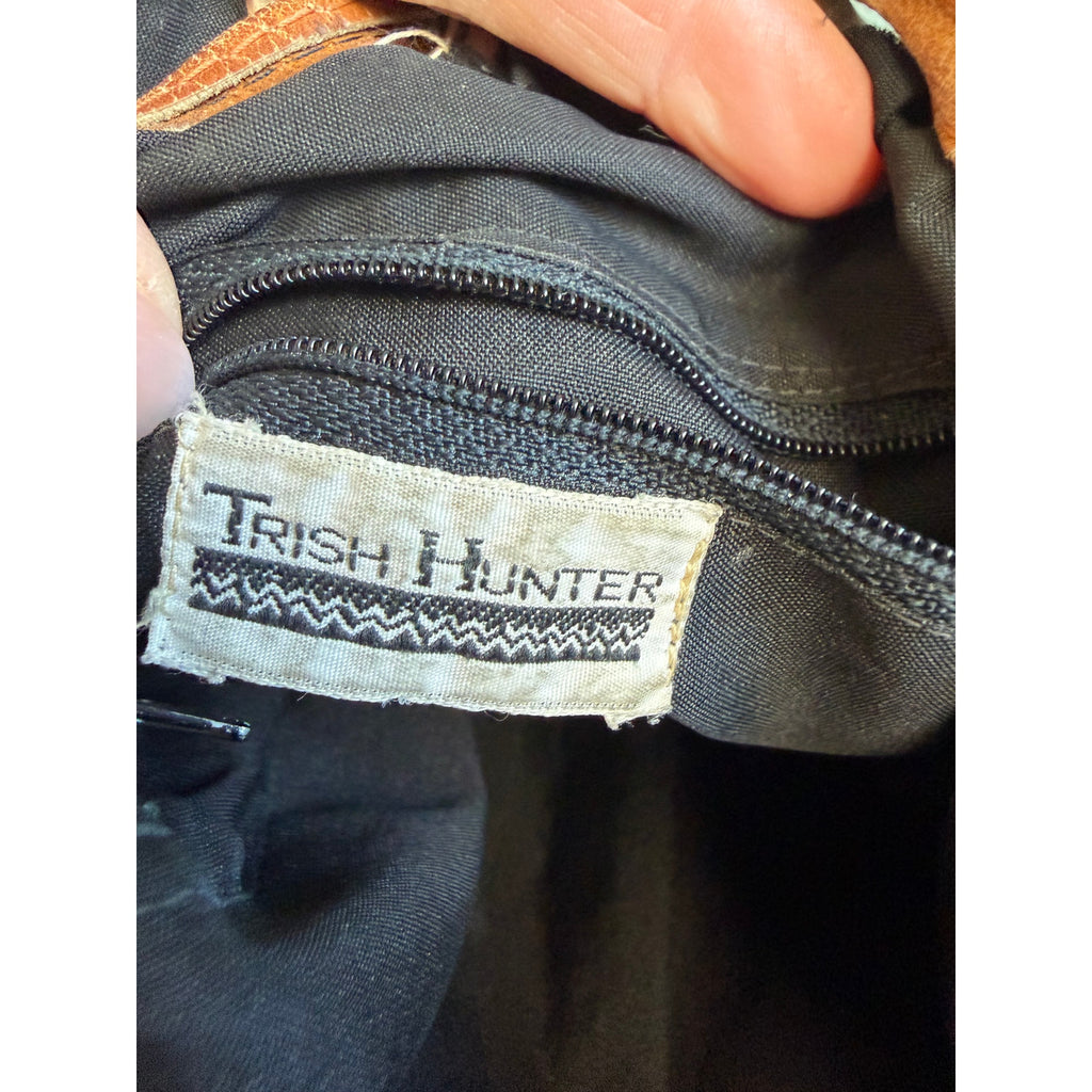 Trish Hunter Vintage Kilim Drawstring Bucket Bag | Leather & Woven Tapestry